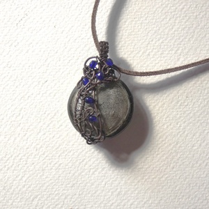 Esőfelhők réz medál - ékszer - nyaklánc - medál - Meska.hu