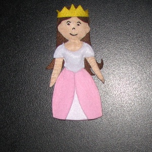 Hercegnős falvédő ujjbábokkal klasszikus mesékhez - rózsaszín -  - Meska.hu