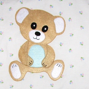 Baba falvédő  - virágos alapon állatfigurákkal (kutya, cica, süni, nyuszi, maci, egérke) -  - Meska.hu