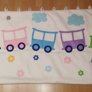 Vonatos gyerek falvédő / játék / falikép/  - rendelésre -  - Meska.hu