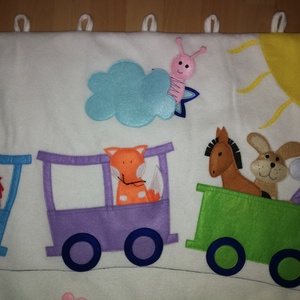 Vonatos gyerek falvédő / játék / falikép/  - rendelésre -  - Meska.hu