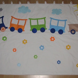 Vonatos gyerek falvédő / játék / falikép/  -  - Meska.hu