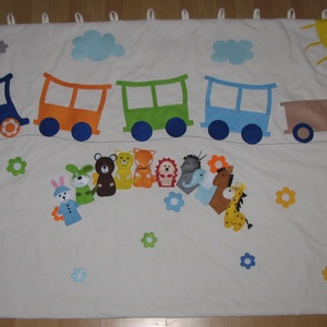 Vonatos gyerek falvédő / játék / falikép/  -  - Meska.hu