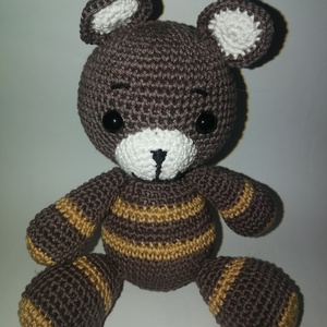 Horgolt sötétbarna Maci  _Amigurumi figura - játék & sport - plüssállat & játékfigura - maci - Meska.hu