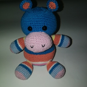 Horgolt vidám csíkos Vizoló  _Amigurumi figura - játék & sport - plüssállat & játékfigura - más figura - Meska.hu