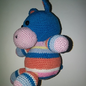 Horgolt vidám csíkos Vizoló  _Amigurumi figura - játék & sport - plüssállat & játékfigura - más figura - Meska.hu
