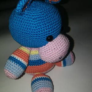 Horgolt vidám csíkos Vizoló  _Amigurumi figura - játék & sport - plüssállat & játékfigura - más figura - Meska.hu