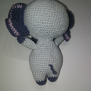 Horgolt kicsi szürke Elefánt_Amigurumi figura - játék & sport - plüssállat & játékfigura - elefánt - Meska.hu