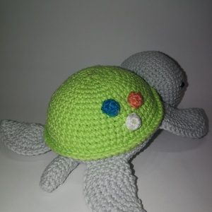 Horgolt kicsi Teknős_Amigurumi figura - játék & sport - plüssállat & játékfigura - más figura - Meska.hu