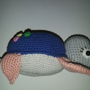 Horgolt nagy Teknős_Amigurumi figura - játék & sport - plüssállat & játékfigura - más figura - Meska.hu