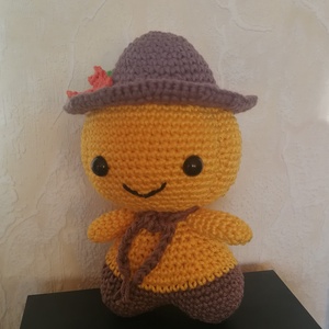 Hallowen alkalom - Horgolt tök fiú, tökfickó  _Amigurumi figura, Játék & Sport, Plüssállat & Játékfigura, Cica, Horgolás, MESKA