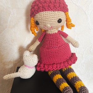 Horgolt BABA (meggypiros) _Amigurumi figura - játék & sport - plüssállat & játékfigura - ember - Meska.hu