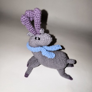 Ugró vicces szarvas_Amigurumi figura - játék & sport - plüssállat & játékfigura - más figura - Meska.hu