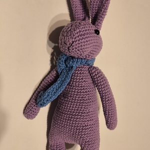 Vicces lila álló nyuszi/nyúl _Amigurumi figura - Meska.hu