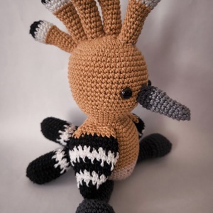 Búbos Banka _Amigurumi figura_Upupa epops - játék & sport - plüssállat & játékfigura - madár - Meska.hu