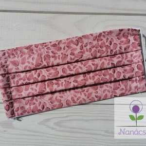 Textil szájmaszk/arcmaszk - mályva leveles -  - Meska.hu