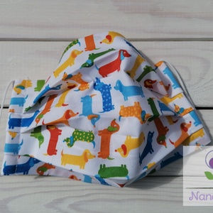 Textil szájmaszk/arcmaszk - tacsi kutyás - Meska.hu