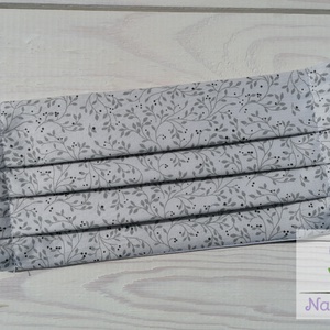 Textil szájmaszk/arcmaszk - szürke indás -  - Meska.hu