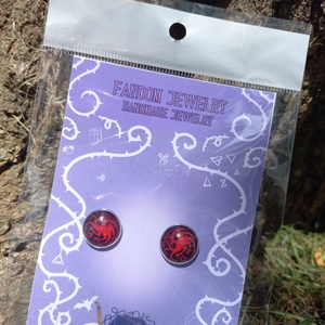 Targaryen ház Fülbevaló - ékszer - fülbevaló - pötty fülbevaló - Meska.hu