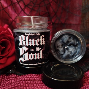 [Guayaba és Körte] - Black is the Soul  szójaviasz illatgyertya, Otthon & Életmód, Gyertya, illat, aroma, Gyertya, Gyertya-, mécseskészítés, MESKA