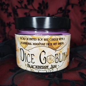 [Szederlekvár] - DiceGoblin szójaviasz illatgyertya ajándék kockával - otthon & életmód - gyertya, illat, aroma - gyertya - Meska.hu