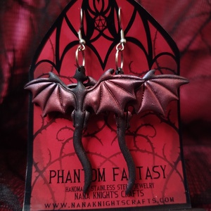 Sárkány fülbevaló � Drogon - Meska.hu