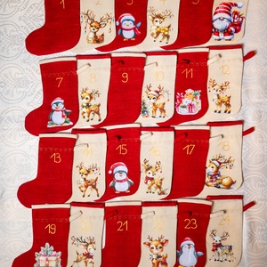 Adventi naptár kis csizma  - Meska.hu