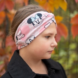 Elasztikus, csavaros elejű fejpánt, hajpánt, fülvédőpánt, Minnie egeres , Ruha & Divat, Sál, Sapka, Kendő, Fejpánt, Varrás, MESKA