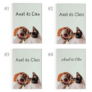 Saját fotóból páros házi kedvenc portré - otthon & életmód - dekoráció - kép & falikép - plakát - Meska.hu