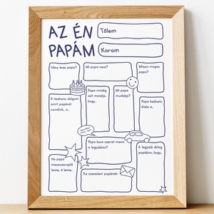 Nyomtatható egyedi ajándék PAPÁNAK, Otthon & Életmód, Papír, írószer, Képeslap, üdvözlőlap, Ajándékozás kellékei, Fotó, grafika, rajz, illusztráció, MESKA
