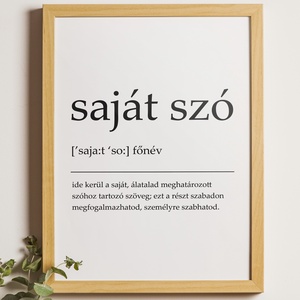 Nyomtatható egyedi saját feliratos, szavas kép - otthon & életmód - dekoráció - kép & falikép - vászonkép - Meska.hu