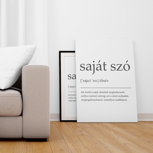 Nyomtatható egyedi saját feliratos, szavas kép - otthon & életmód - dekoráció - kép & falikép - vászonkép - Meska.hu