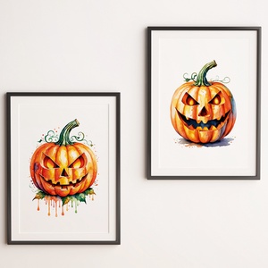 Nyomtatható páros halloween képkészlet, Otthon & Életmód, Dekoráció, Halloween, Halloweeni dekoráció, Fotó, grafika, rajz, illusztráció, MESKA