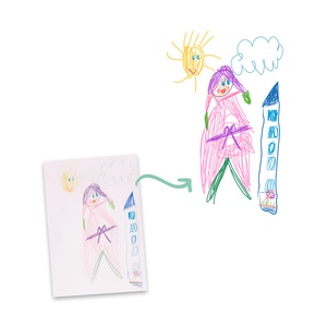 Gyermeked rajza kapucnis pulóveren - ruha & divat - női ruha - pulóver - Meska.hu