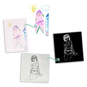 Saját rajz kapucnis pulóveren - ruha & divat - női ruha - pulóver - Meska.hu