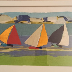 Textil kép vitorlák, Művészet, Kollázs, Foltberakás, MESKA