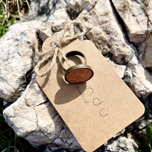 Korall színű antikolt bronz gyűrű - papírmasé - ékszer - gyűrű - statement gyűrű - Meska.hu