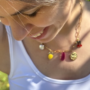Summer Vibe - nyaklánc fityegőkkel - ékszer - nyaklánc - medálos nyaklánc - Meska.hu