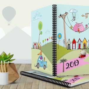 egyedi grafikájú határidőnapló filofax asztali naptár falinaptár emlékkönyv jegyzetfüzet notesz leckefüzet napló kalendá -  - Meska.hu