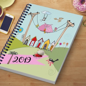 egyedi grafikájú határidőnapló filofax asztali naptár falinaptár emlékkönyv jegyzetfüzet notesz leckefüzet napló kalendá -  - Meska.hu