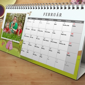 13 oldalas egyedi grafikájú asztali naptár kalendárium fényképes naptár calendar milestone babakártya családi szabályok  -  - Meska.hu