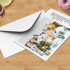 karácsonyi képeslap szókereső rejtvény keresztrejtvény mókás ajándék vicces ajándék keresd a párját scrable  -  - Meska.hu