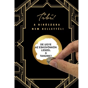 Tanúfelkérő kaparós sorsjegy, Vicces ajándék, esküvői kellék, Egyedi különleges képeslap, kisérőkártya enigma emléklap - esküvő - meghívó & kártya - meghívó - Meska.hu