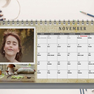 2023-as Fényképes asztali naptár 13 oldalas, Filofax határidőnapló fotós nagymama nagypapa unoka nőknek férfinak kutyás - otthon & életmód - papír, írószer - naptár & tervező - Meska.hu