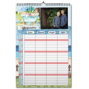 A3 fényképes családi rendező naptár falinaptár Fotós határidőnapló családi szervező nőnek anyának programfüzet planner - otthon & életmód - dekoráció - Meska.hu