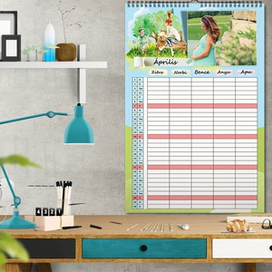 A3 fényképes családi rendező naptár falinaptár Fotós határidőnapló családi szervező nőnek anyának programfüzet planner - otthon & életmód - dekoráció - Meska.hu