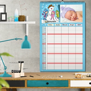 A3 fényképes családi rendező naptár falinaptár Fotós határidőnapló családi szervező nőnek anyának programfüzet planner - otthon & lakás - dekoráció - Meska.hu