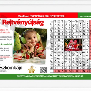 fényképes fix feliratos keresztrejtvény szókereső rejtvény gondolkodó találós kérdés egyedi bejelentőlap qr kódos vidám -  - Meska.hu