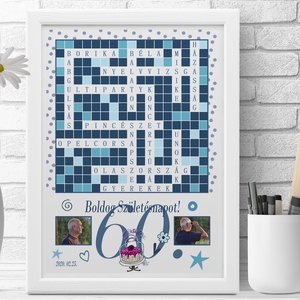 Fényképes szókirakó rejtvény skandináv szó családfa kirakó évforduló nászajándék puzzle fejtörő szülinap névnap testvér - esküvő - emlék & ajándék - nászajándék - Meska.hu