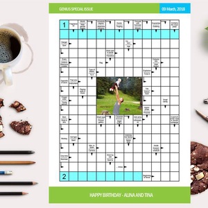 Egyedi fényképes skandináv rejtvény poszter kerettel, Szülinapi kerekévfordulós rejtvény rmagazin, Vicces bejelentés - esküvő - emlék & ajándék - nászajándék - Meska.hu